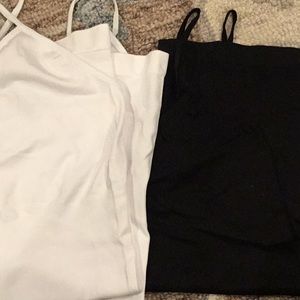 black and white tank tops